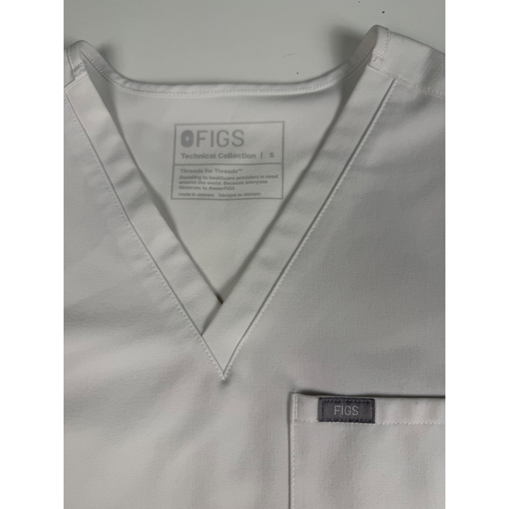 FIGS Technical Collection Scrub Tops Bundle 5 Pack V-Neck Small Black White Tan - Picture 10 of 16